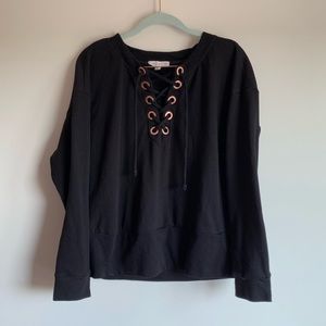 🟡3 for $15🟡 Socialite Lace Up Sweatshirt